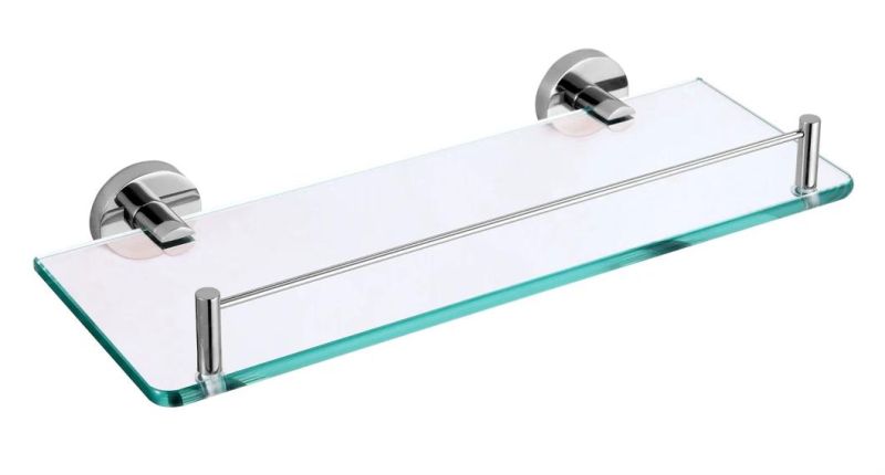 Rectangle Clear Tempered Safety Glass Shelf for Bathroom