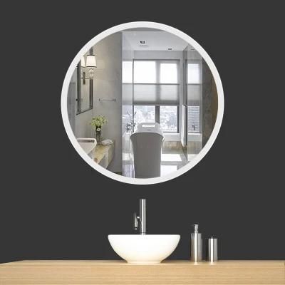 Customized Bathroom Round Silver Mirror with LED Light