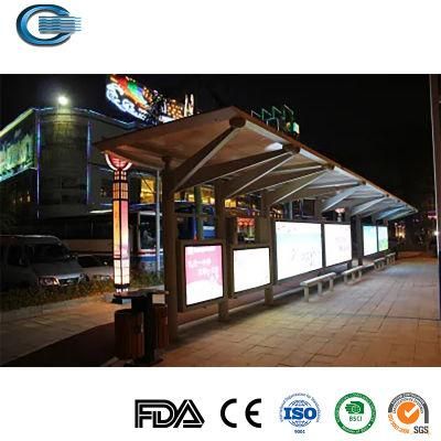 Huasheng Rural Bus Shelter China Bus Stop Shelter Manufacturing Rain Shelter Bicycle Portable Bus Stop Rain Shelter