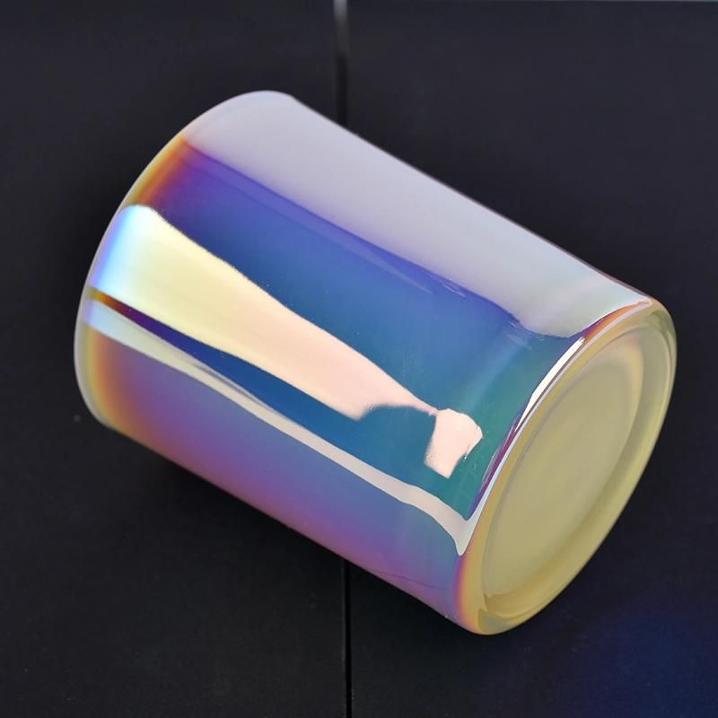 Small Cups Candle Jars Glass Holographic Iridescent Candle Holder