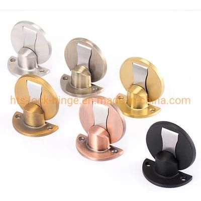 Door Catach Door Hardware Zinc Alloy Door Stopper Magnetic Catch for Floor or Wall Mounted Door Stopper