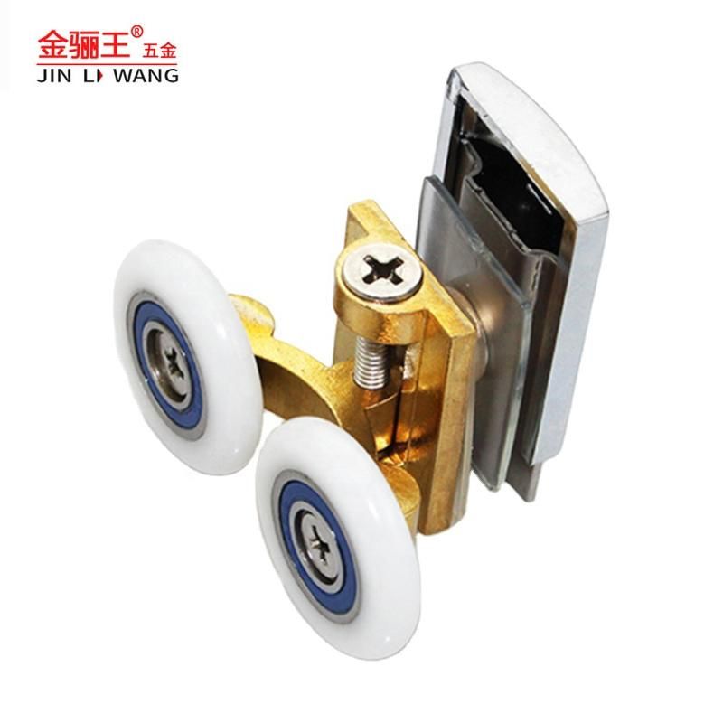 Professional Furniture Hardware Manufacturer Experienced OEM Factory Sliding Glass Door Roller Hanging Door Top Bottom Wheel Pulley for Bathroom Shower Room