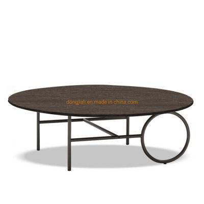 Nordic Style Modern Home Furniture Marble Metal Small Stock Wrought Iron Coffee Table