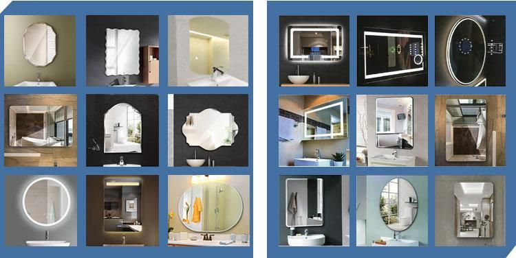 Wall Mounting Frameless Glass Bath Mirror for Safety