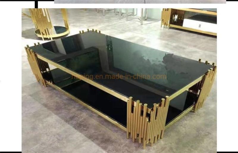 Sofa Chair Small Portable Table Structure Tempered Glass Coffee Table Design for Living Room