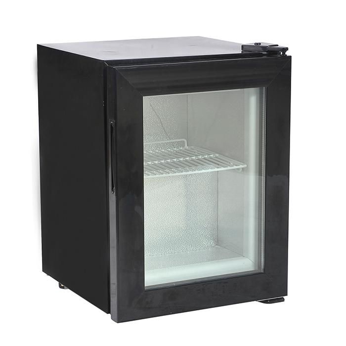 Hot Sale Small Glass Door Showcase Countertop Mini Freezer Display Showcase