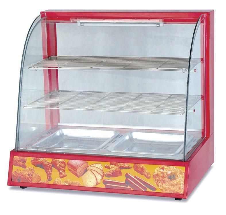 Commercial Electric Curved Glass Warming Showcase