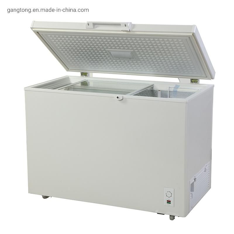 Best Sale Manufacturer Supermarket Top Open Built-in Glass Door Ice Cream Showcase Chest Freezer