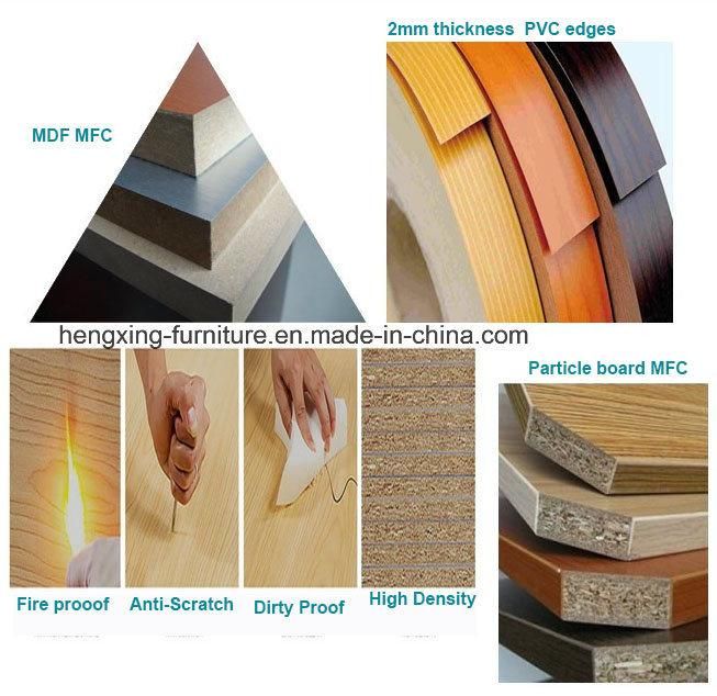 High Quality Economical Modern Wood Color Melamine White Storage Cabinet
