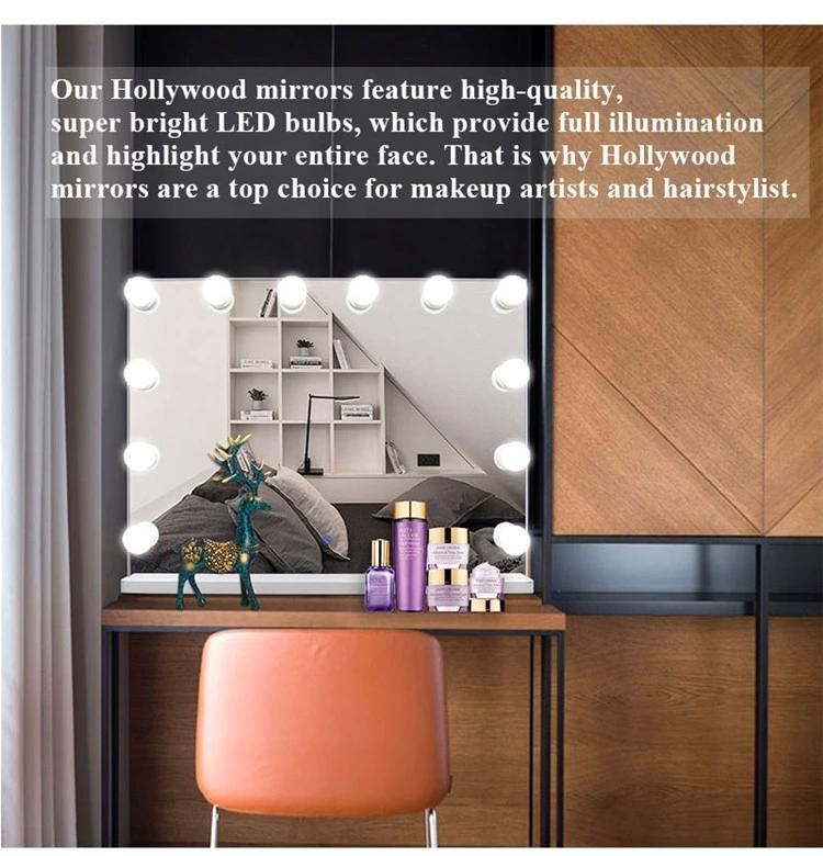 Hollywood Framed Large Full Length Floor Vanity Home Decor Mirror with Lights