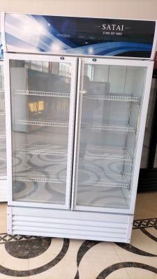 China Factory Supply OEM /BV Vertical Display Glass Door Showcase Direct Cooling with Inner Fan