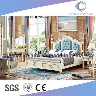 Europe Classical Wooden Bedroom Furniture Bed (CAS-BF1716)