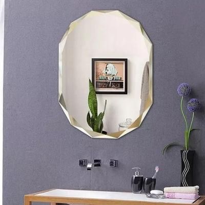 3mm 4mm 5mm 6mm Home Mirror Wholesale Wall Mounted Frame Frameless Beveled Mirror Round Decorative Mirror Bathroom Mirror