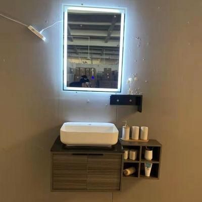 Home/Salon Furniture Decoration Bathroom Smart Wall Float Glass LED Mirror with Anti-Fog, Bluetooth