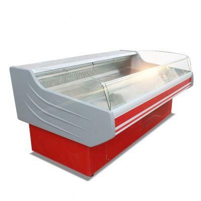 Commercial Fish and Meat Display Chiller and Freezer and Refrigerator Showcase Butchery Equipment for Supermarket