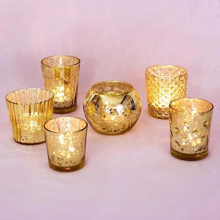 New Design Customized Style Glass Tealight Candle Holder Jar Home Decorative Glass Candle Jar