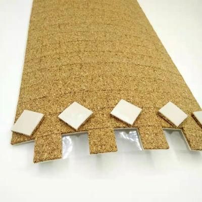 18X18X6mm+1mm Cork Cushion Pads Mat with Cling Foam for Industrial Glass on Sheets