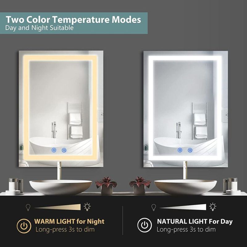 China LED Mirror for Bathroom with Lights ED Vanity Backlit Wall Mounted Mirrors