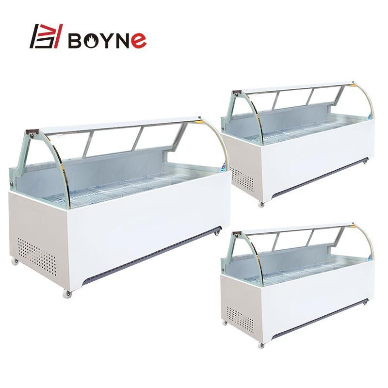 Commercial Food Shop Sliding Door Food Chiller Showcase