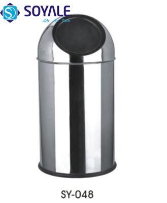 3L 5L 12L Stainless Steel Pedal Dustbin Trash Can with Polish Finishing Sy-048