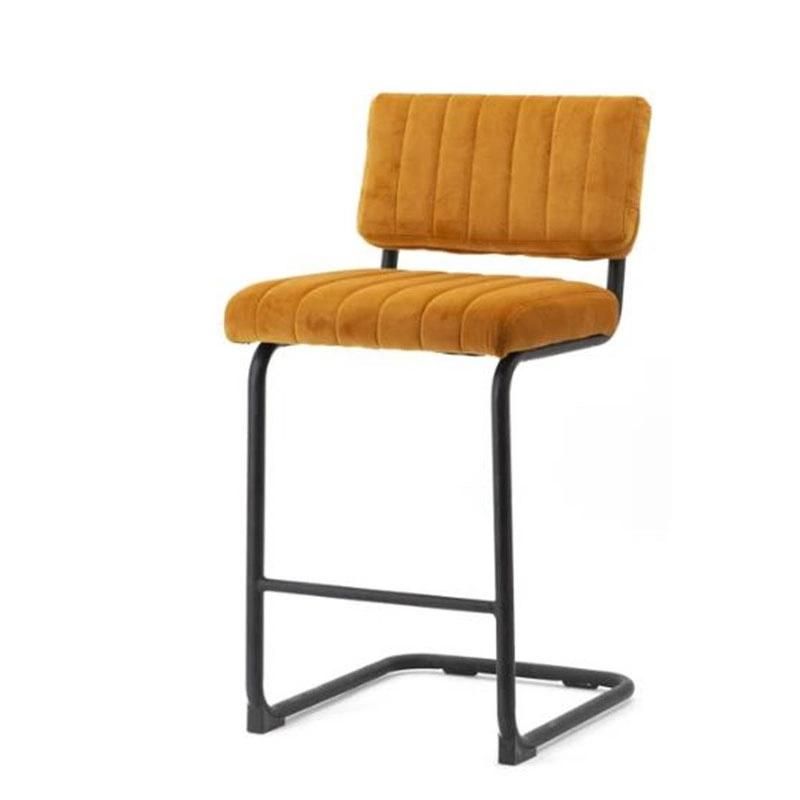 Wholesale Nordic Style Cushion Seat Metal High Stool Modern Custom Bar Chair for Dining