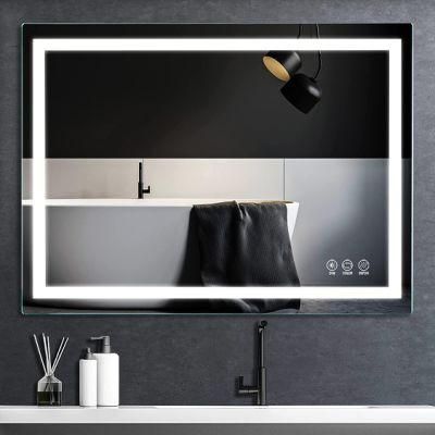 Shining Glass Mirror Factory Modern Shape Bathroom LED Mirror Vanity Mirror