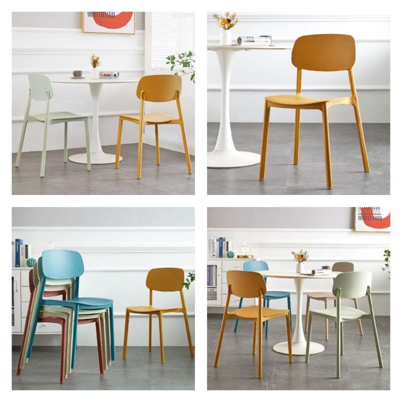 Home Cafe Restaurant Banquet Party Furniture PP Plastic Stackable Chairs with Lower Price