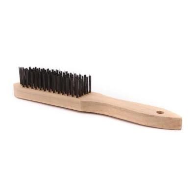 Long Wooden Handle Steel Wire Scratch Brushes for Deep Cleaning