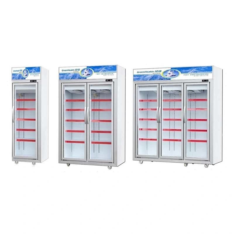 Large Capacity Supermarket Upright Used Glass Door Display Freezers Showcase