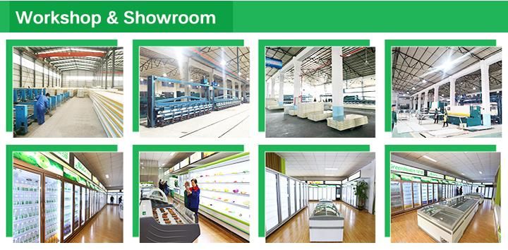 Supermarket Display Refrigerator Glass Door Freezer Display Cabinets Commercial Refrigerator for Frozen Food