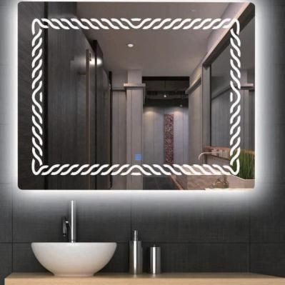 Energy Saving Bathroom Wall Hanging LED Lignt Mirror Smart Touch Switch Home Mirror