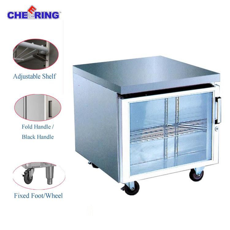 Cheering Commercial Glass Door Mini Refrigerator Worktable (BLG685)