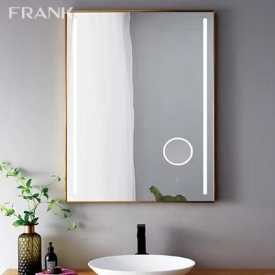 Magnifying Metal Framed Front LED Light Bathroom Mirror