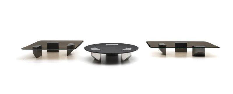 Coffee Table with Tempered Laminated Glass Top and 304 Stainless Steel Plated Titanium Frame