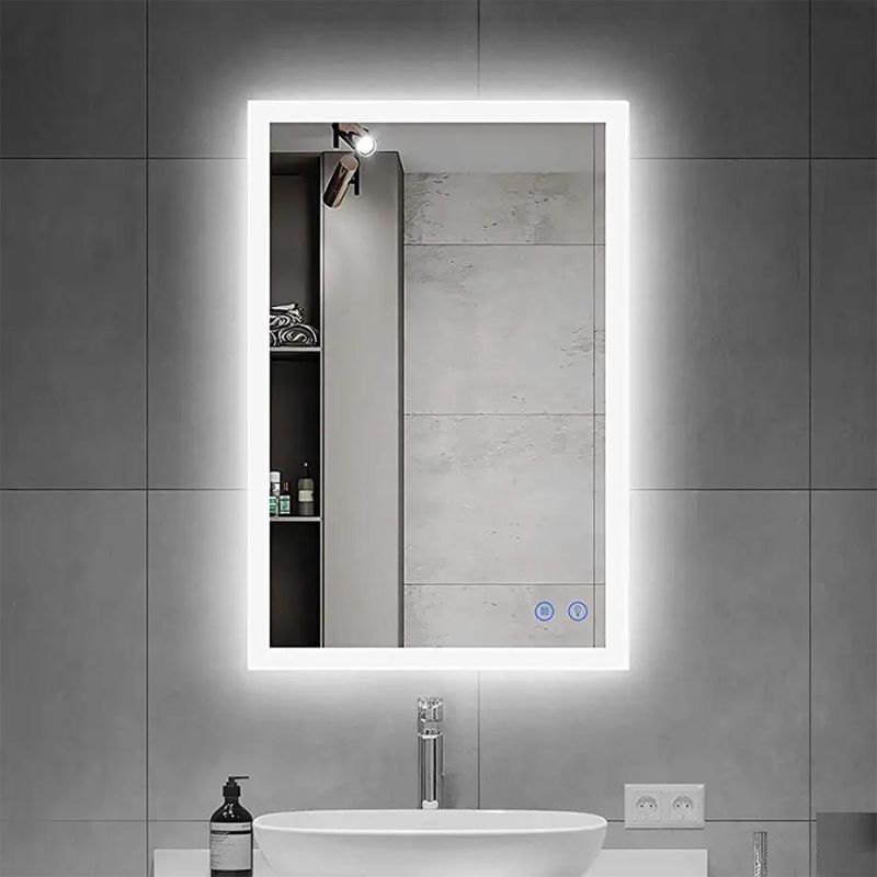 600 X 800mm Illuminated LED Bathroom Mirror Frameless Lighted Furniture Mirror China Supplier