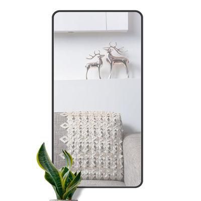 Farmhouse Full Long HD Glass Bedroom Mirror with Steel Frame