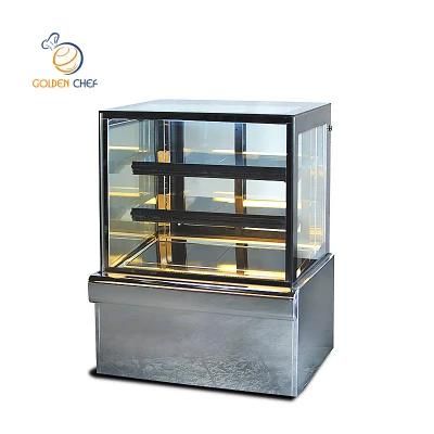 Single Temperature 3 Layer Tempered Glass Cake Display Case Upright Glass Showcase Air Cooler Dessert Chiller Refrigerator