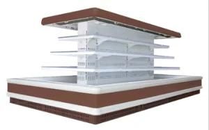 Semi Vertical Open Island Refrigerated Supermarket Showcase for Fruit and Vegetable