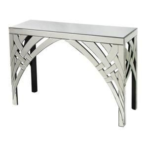 Modern Elegant Silver Mirror Console Table Side Table