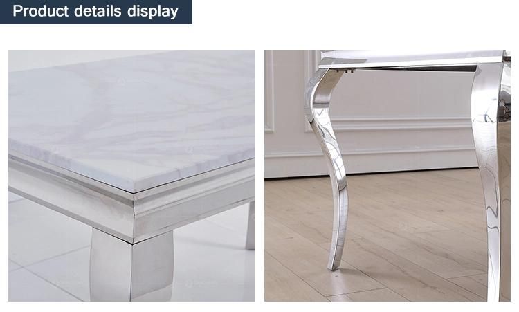 Restaurant Home Dinner Furniture Marble Dining Table Suitable for 6-8 People