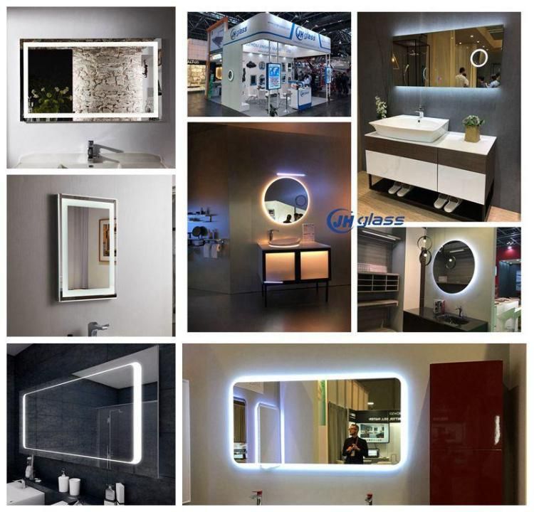 Round 30′′ 32′′ Black Golden Metal Framed Bathroom Mirror for Home Hotel Decoration