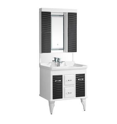Light Soild Wooden Vanities Luxury Modern Smart Mirror Furniture Cabinets Bathroom Vanity Cabinet
