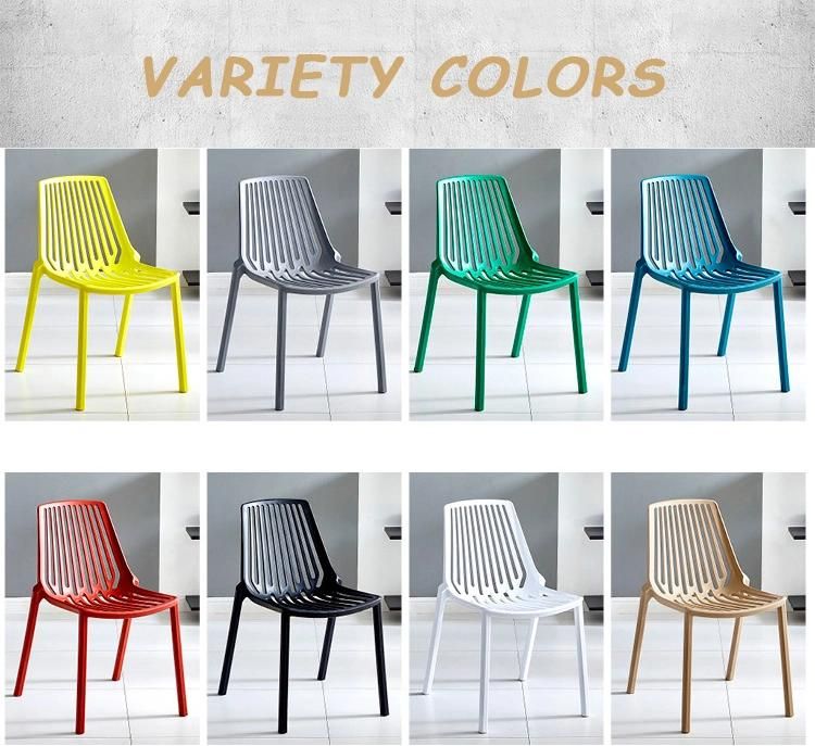 Modern Chairs Outdoor Banquet Stool White PP Plastic Chair Home Dining Furniture Restaurant Dining Chair for Garden