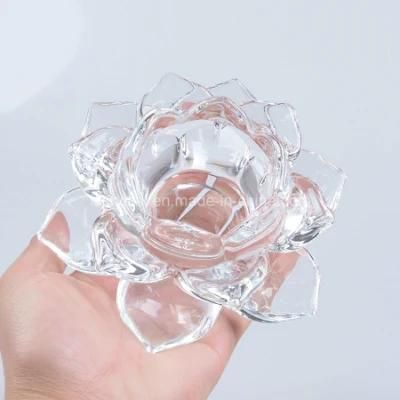 Glass Candle Sticker Crystal Wedding Desk Decors