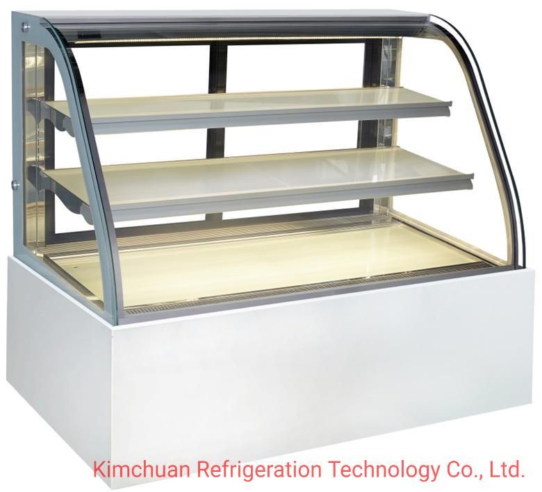 Catering Equipment Bakery Refrigerator Double Glass Stand Cake Display Showcase Chiller