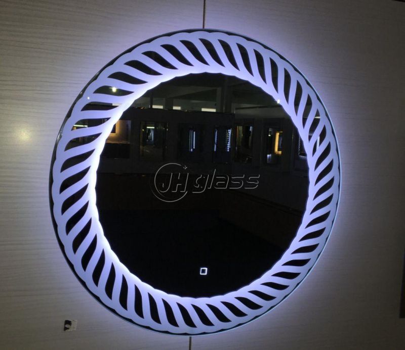 2021 New Design Round Bathroom Mirror Silkscreen Print Mirror LED Mirror