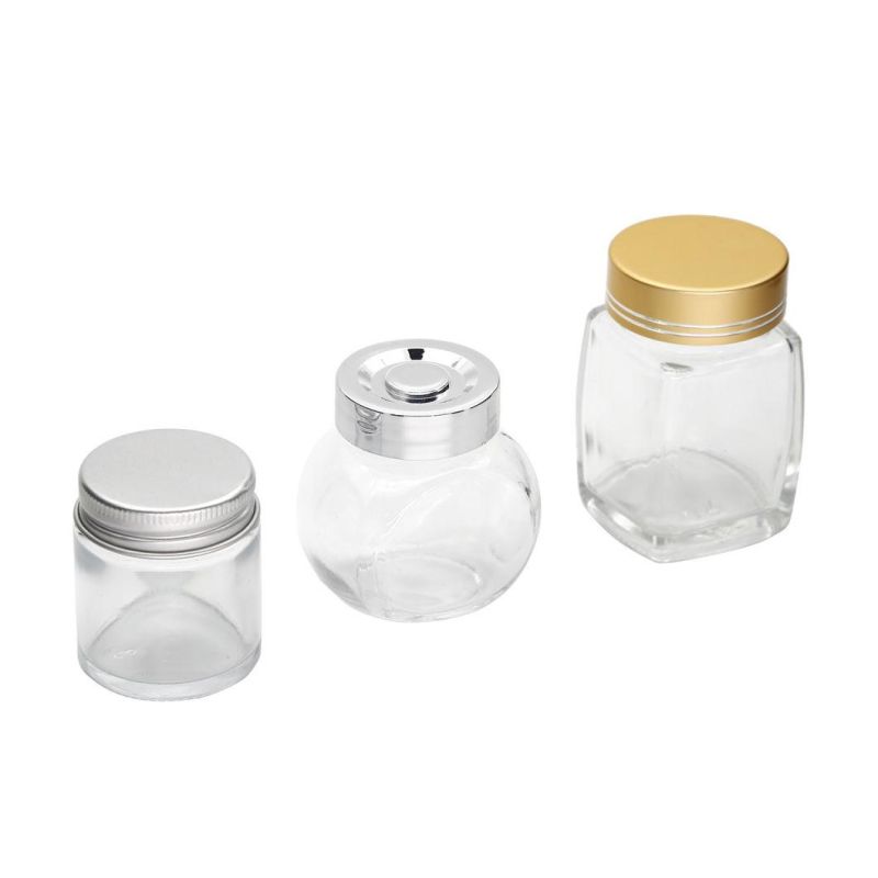 Glass Candle Jars Clear Glass Candle Holder with Glass Lid Candle Holder
