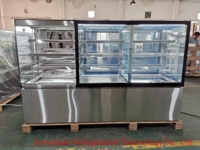 3 in 1 Open Style Chiller Display Cake Showcase Refrigerator Equipment