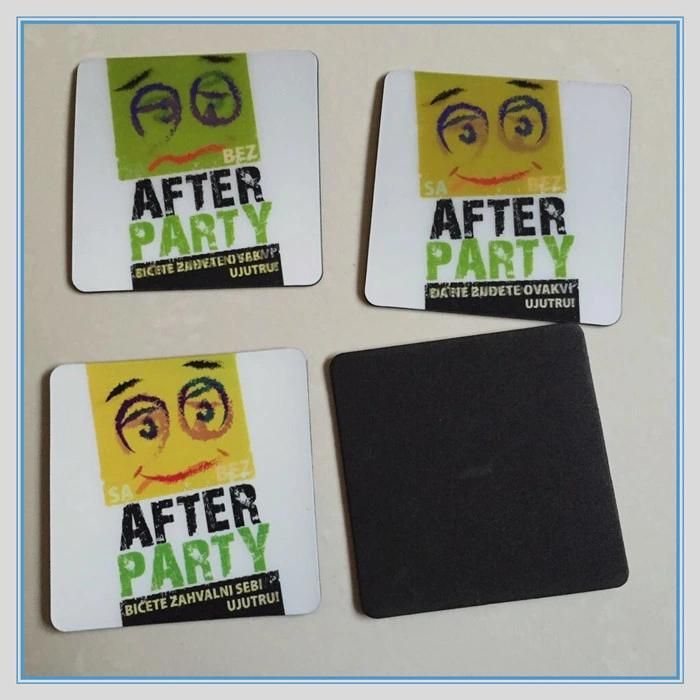 Custom Pulpboard Coaster 4 Layer Absorbent Paper Glass Coaster