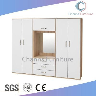 Combination Bedroom Furniture Melamine Penal Wardrobe with Mirror (CAS-BD1817)